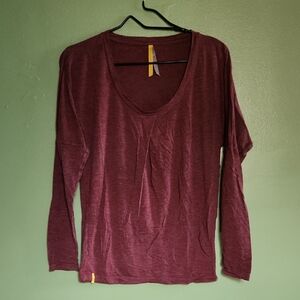 Lole Deep Burgundy Long Sleeve Top